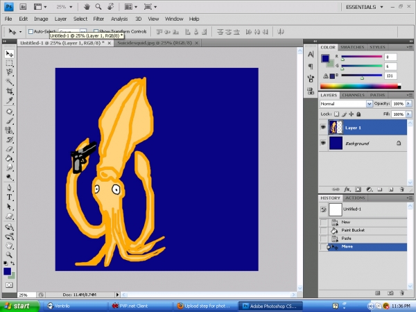 Creation of Suicidesquid: Step 2